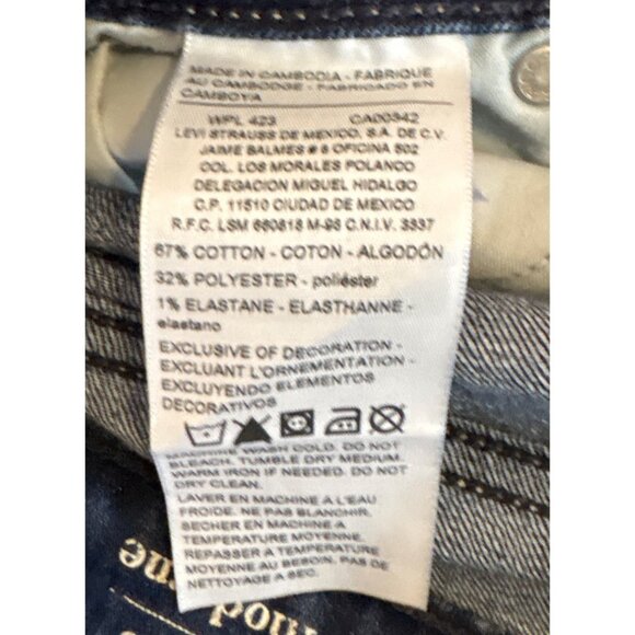 Levis Signature Shorts Denim Stretch Modern Skinny Womens Size 28 - Picture 7 of 8